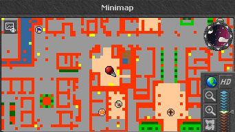 Minimapa no modo HD com renderização mais detalhada