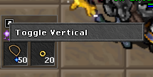 Opção Toggle Vertical para alternar a orientação dos Mirror Slots